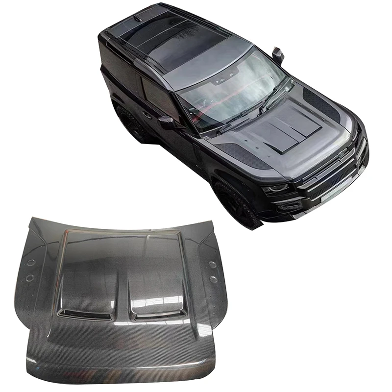 G Style Hot Sale Dry/Wet Carbon Fiber Bonnet Hood for Land Rover New Defender Carbon Hood 2020+