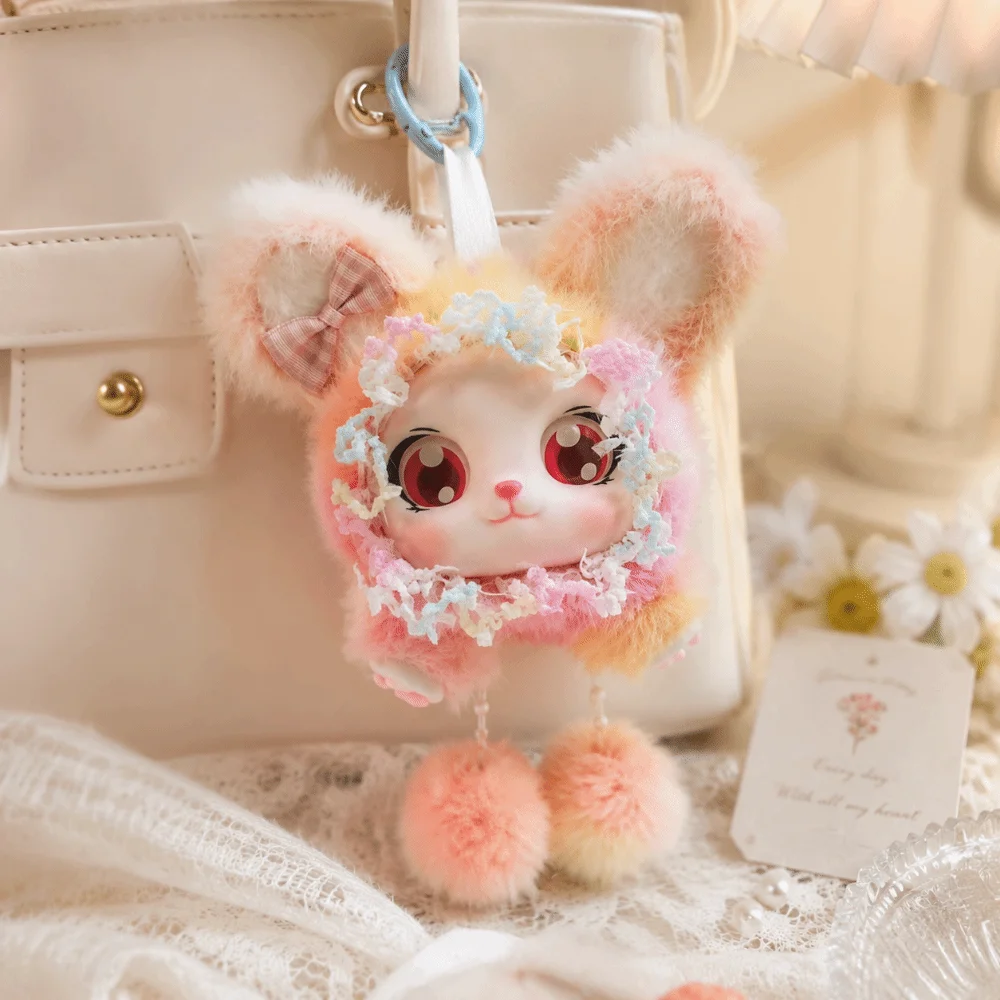 Delicate Big Ear Cat Keychain Ornaments Kawaii Cat Pendant Decorations Bag Hanging Bag Charm Party Decor