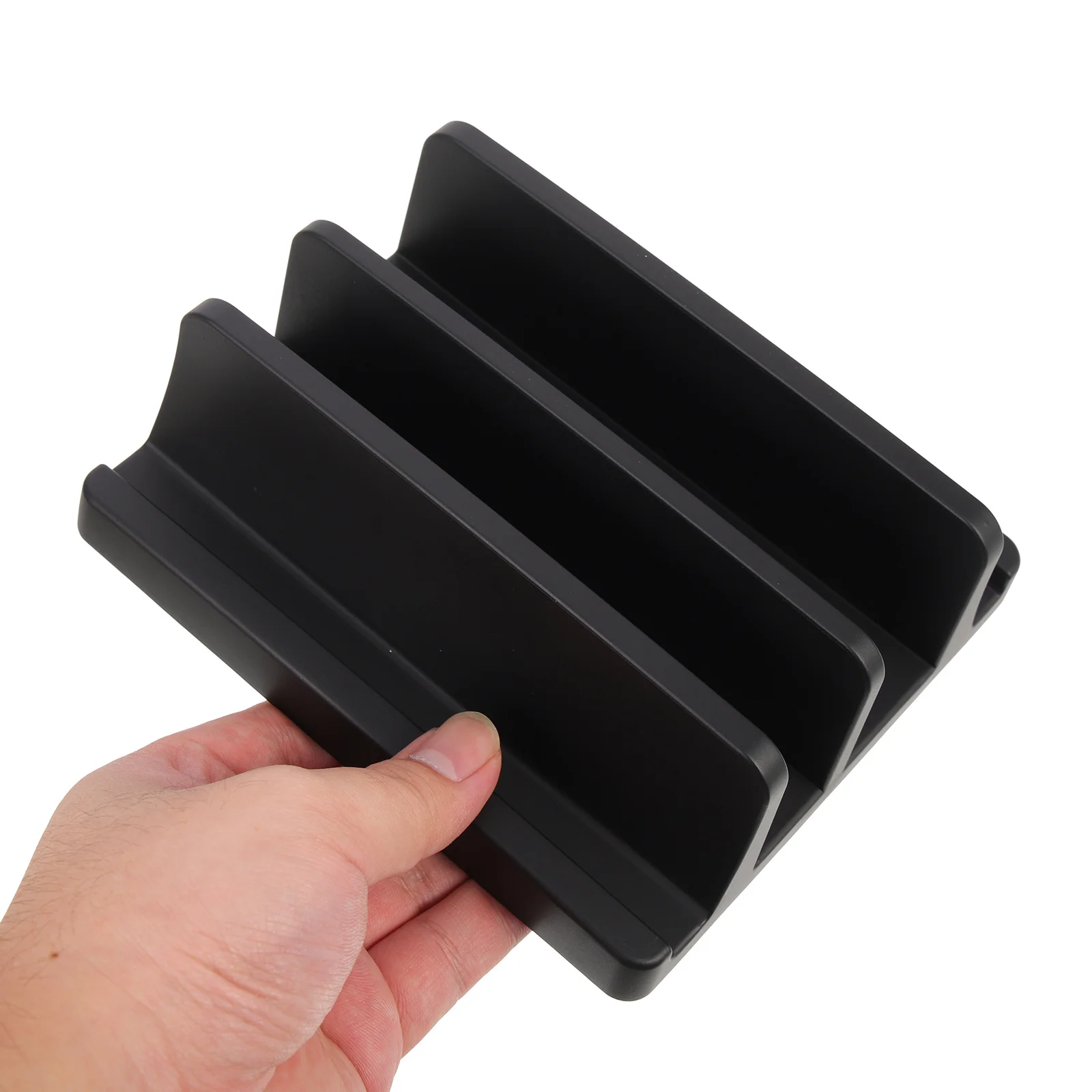 

Laptop Stand Vertical Type Plastic Desktop Holder For Notebook Tablet, Non-Slip Groove Space-Saving Laptop Organizer