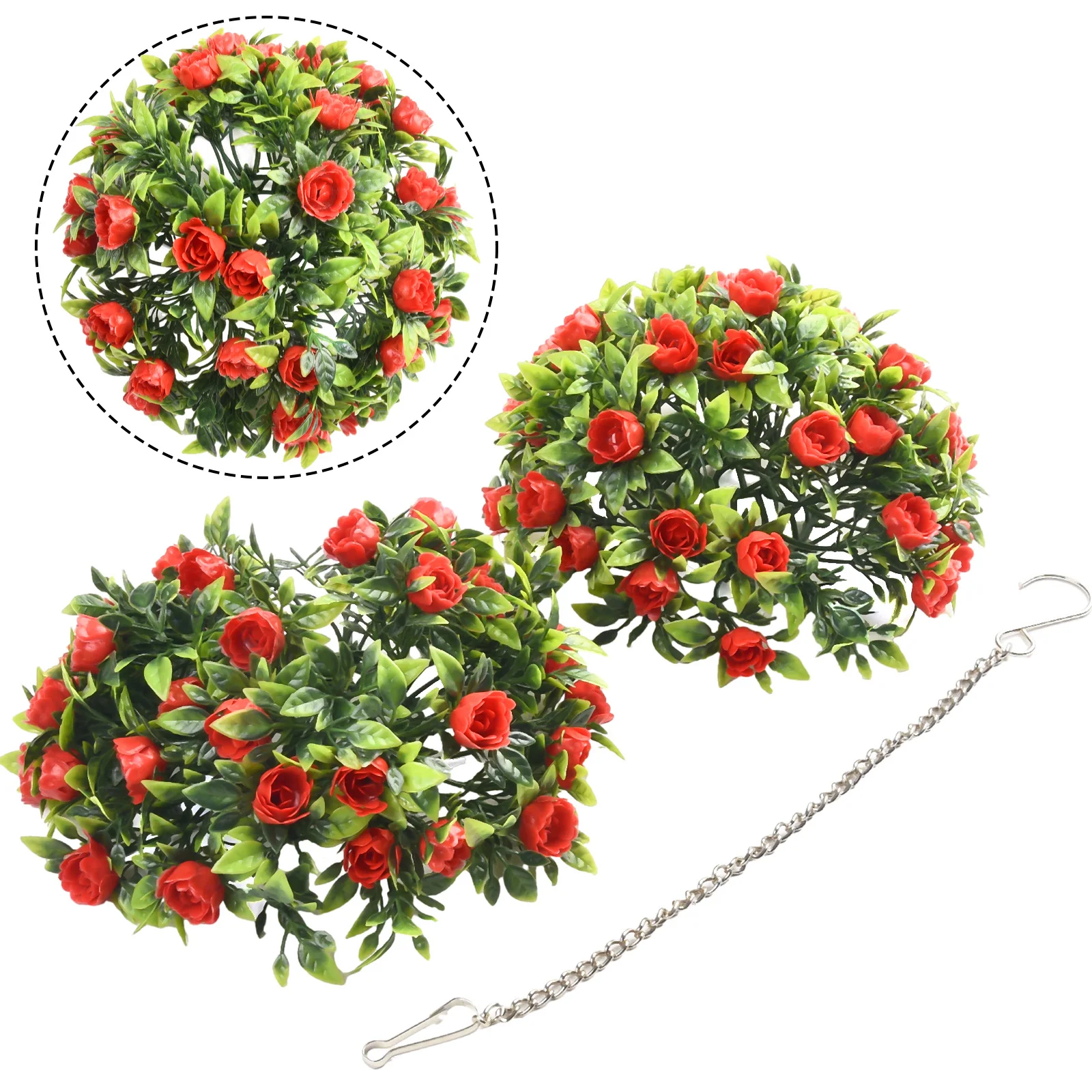 

Landscaping Grass Ball Home Garden Basket Plant Birthday Coffee Shop Garden Rose Flower Balls Stage High Quality
