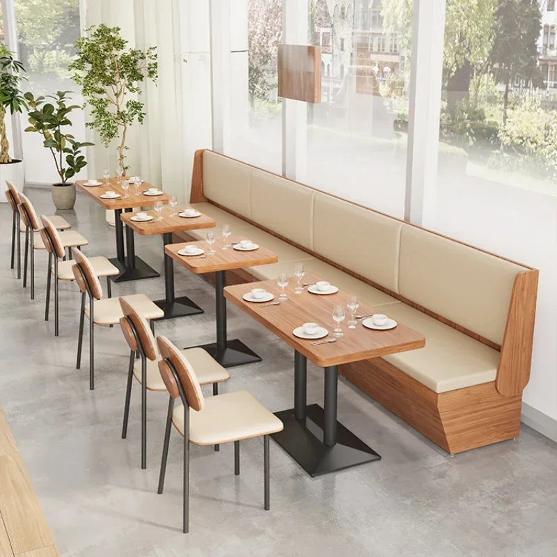 

Barbecue restaurant seating sofa customization milk tea shop coffee shop table and chair combination Western restaurant