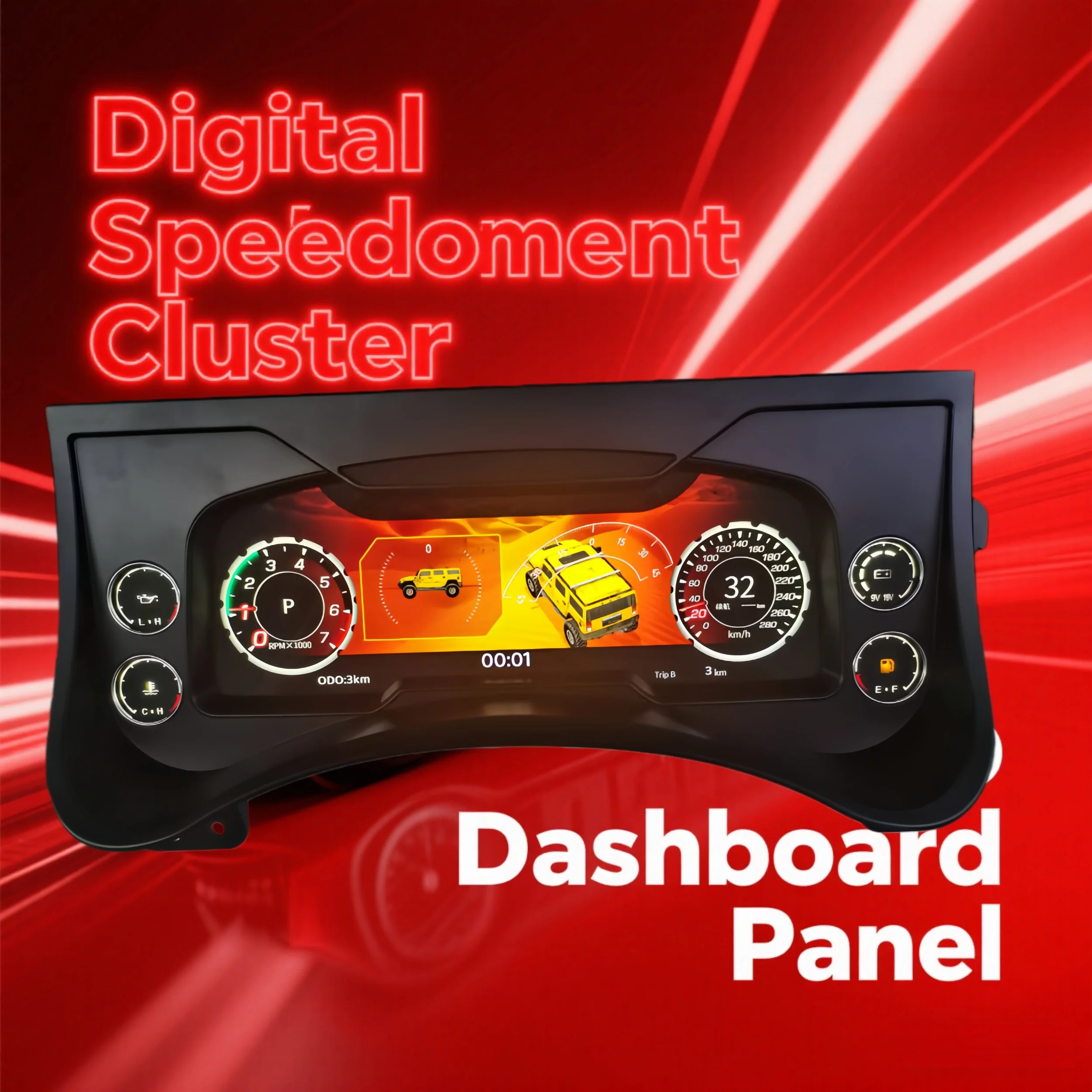 2003-2009 RHD LHD для Hummer H2 Измеритель скорости Автомобильный ЖК-кластер Приборная панель Мультимедийный плеер Модификация приборной панели Автомобильный радиоприемник