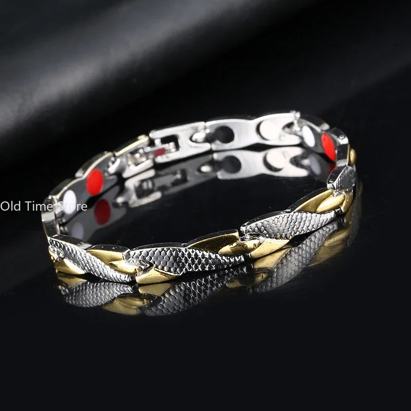 Detachable Magnetic Bracelet Pain Relief Blood Circulation Therapy Bracelet Alloys Slimming Weight Loss Bracelet Mens Women