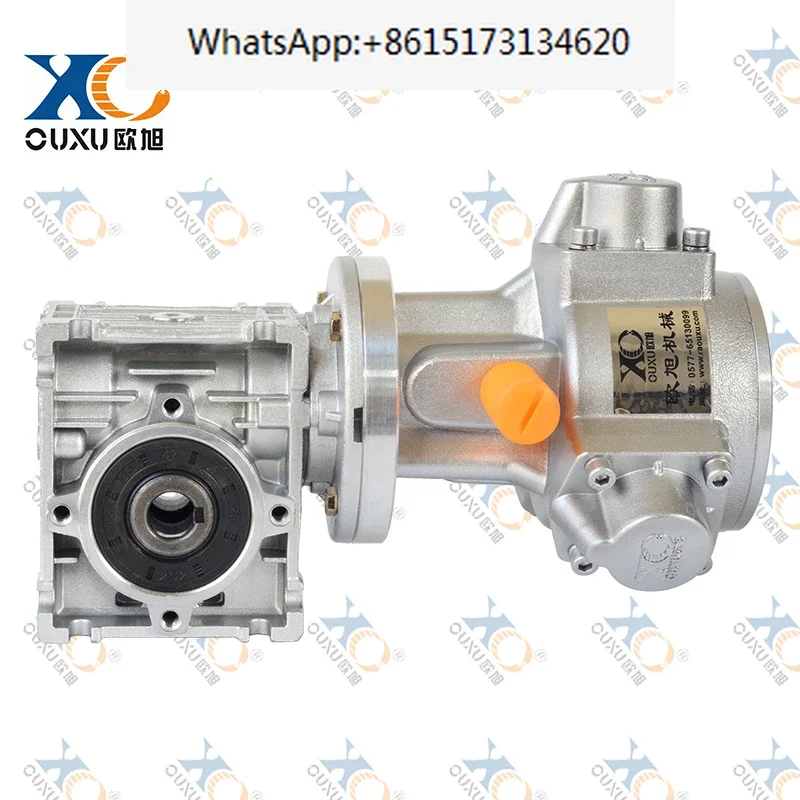 Three cylinder piston pneumatic motor with worm gear and worm reducer, high torque, low speed, strong explosion-proof