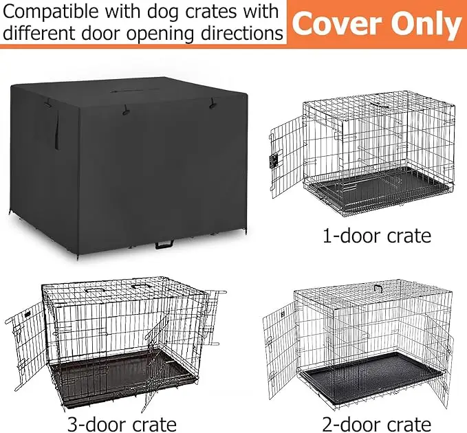 Universelle Ein-Tür-Hundekäfig-Abdeckung, Draht-Hundekäfig-Abdeckung mit Rollladen, Wasserdicht, Langlebig, Leichtgewichtig – Detail 5