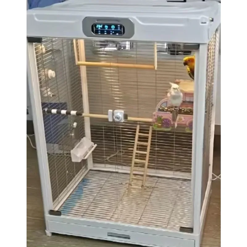 Pet Cabin Bird Cage Parrot Cage Circulation Temperature-Controlled Chamber App-Controlled for Bird Cage