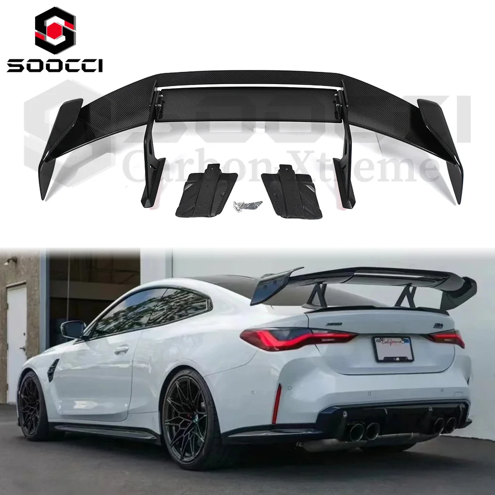 

Dry Carbon Fiber AD-R3 Style Swan Neck Wing for BMW G80 M3 G82 G83 M4 Trunk Lip Splitter Dry Carbon Spoiler Body Kit