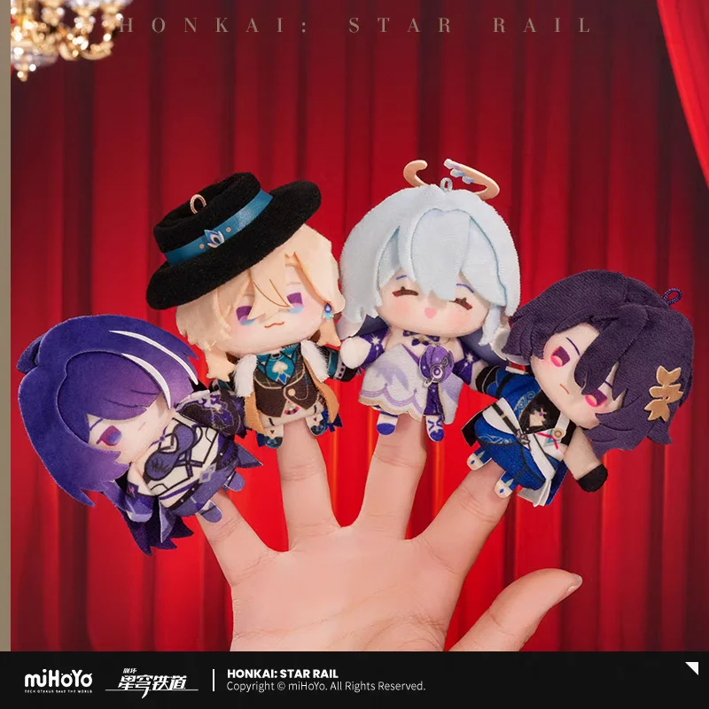 

miHoYo Official Honkai Star Rail Sparkle Finger Puppet Factory Collection Plush Finger Doll Robin Black Swan ShaJin Cosplay Gift