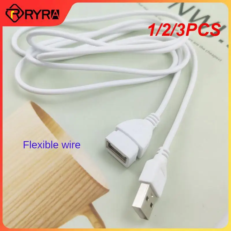 1/2/3PCS Beige White Data Line Wide Scope Of Application Spare Parts Extension Cord Usb Male To Female Usb Male To Female