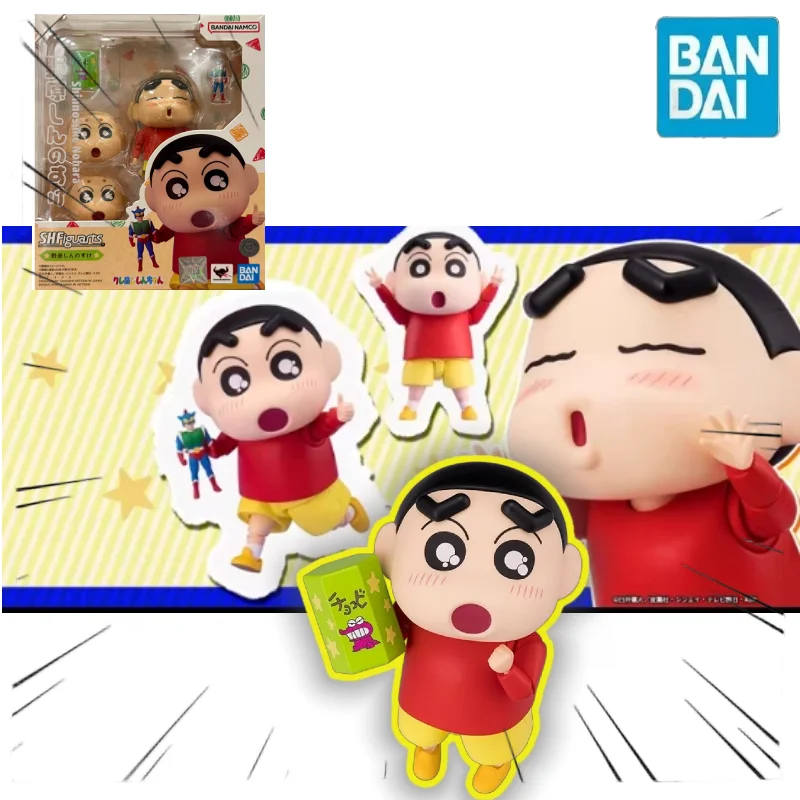 

【In Stock】Bandai SHF Crayon Shin-chan Nohara Shinnosuke Dynamic Superman Action Figure Doll Anime Model Toy Collection Gift