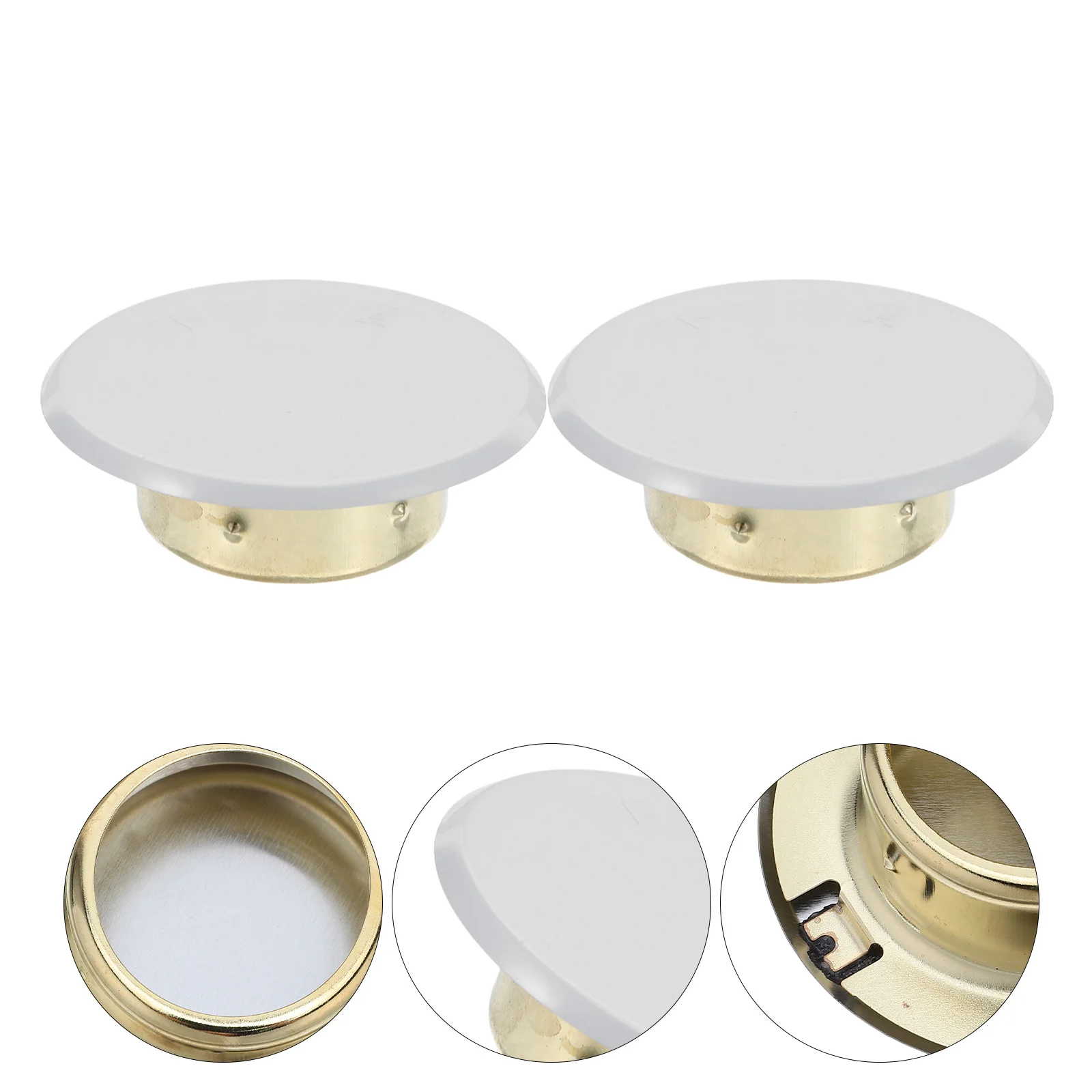 4Pcs Concealed Fire Sprinkler Head Covers Ceiling Mount Threaded Nozzle Protector Sprinkler System