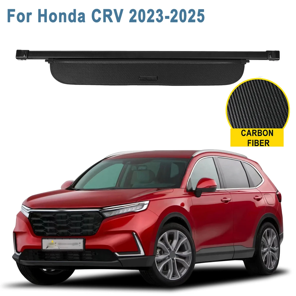 

Retractable Rear Trunk Cargo Cover Privacy Screen Carbon Fiber Rear Luggage Curtain Security Shield for Honda CRV 2023-2025