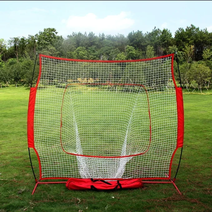 2026 7' X 7'  Portable Folding Hitting Batting Cage Practice Baseball Net for Pitching