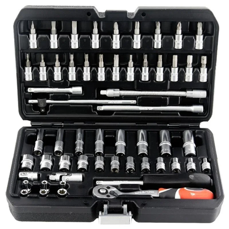 Auto repair tool sleeve ratchet wrench combination set