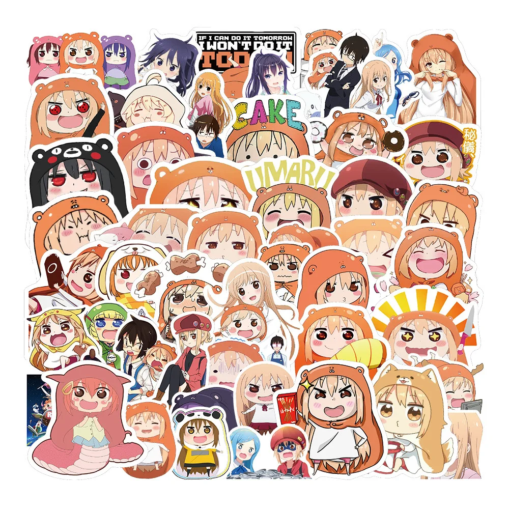 50 Stück Anime Himouto! Umaru-chan Aufkleber für Laptop, Skateboard, Handy, Gepäck, PVC-Graffiti-Sticker-Packs