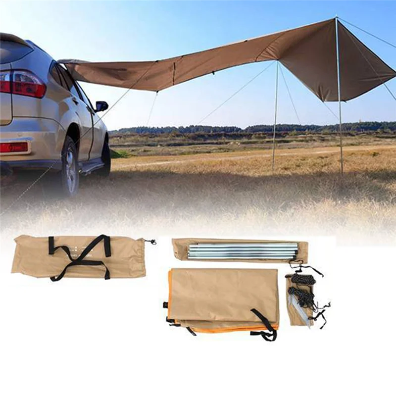 

Waterproof Car Sun Shade Sail Canopy, Portable Camping Side Awning UV Roof Top Tent For Outdoor For SUV, Caravan, M