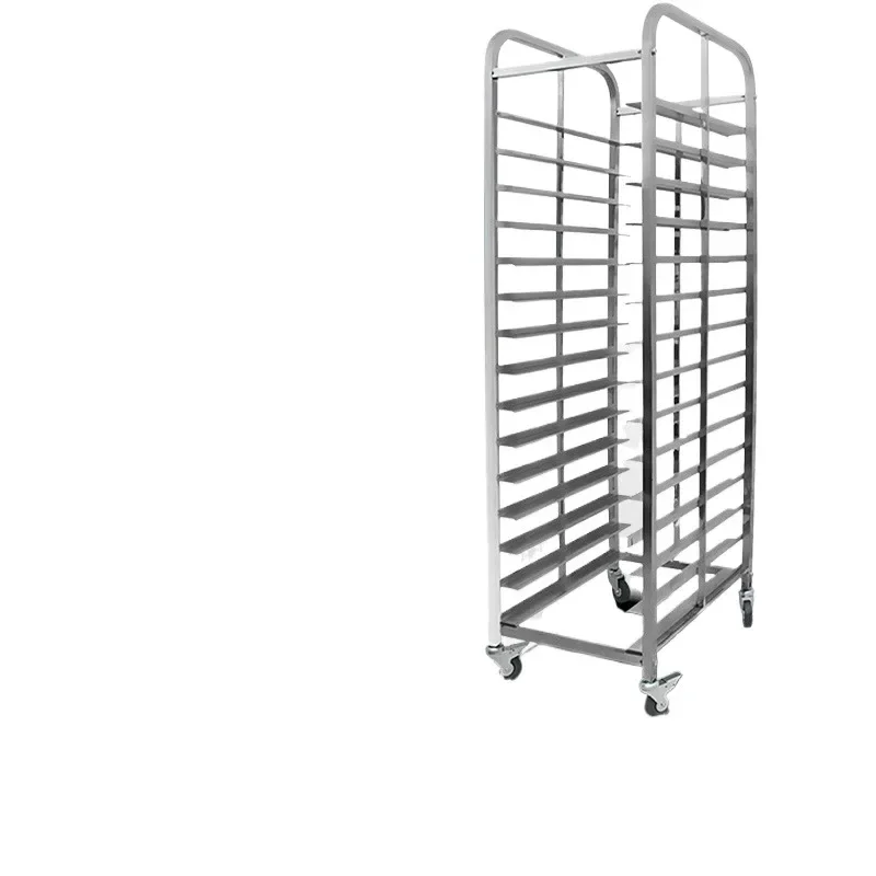 Stainless steel mobile 15-layer 30-plate baking cake tray cart can be disassembled and assembled for bakery special