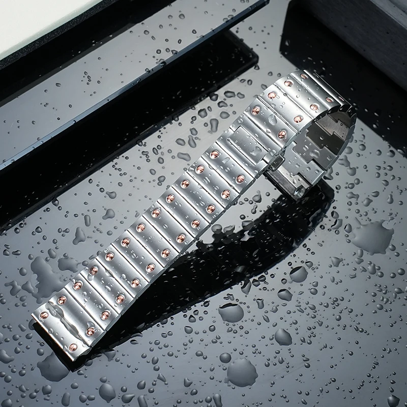 ل سانتوس دي كارتييه WSSA0009 WSSA0018 WSSA0013 سوار الفولاذ المقاوم للصدأ 21 مللي متر حزام معدني منتظم الرجال سلسلة ساعات مقاومة للماء