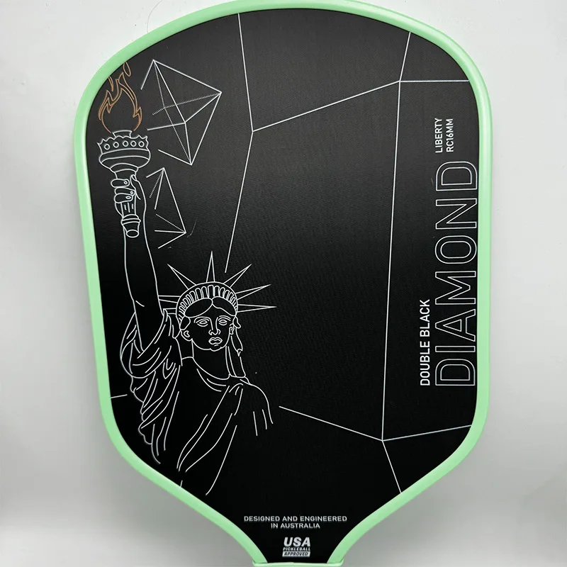 Pagaia da pickleball professionale serie VYORA Liberty 2025 - Nucleo a nido d'ape in polimero termoformato da 16 mm con fibra di carbonio Toray T700