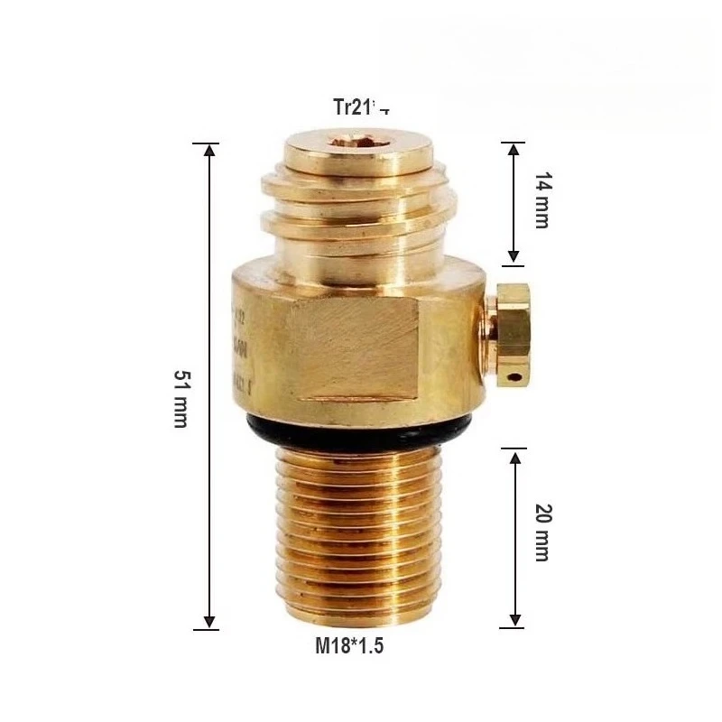 

Applicable To Soda Water Cylinder Replacement Valve Tr21 * 4 M18 * 1.5 Soda Cylinder TR21.4 Connector