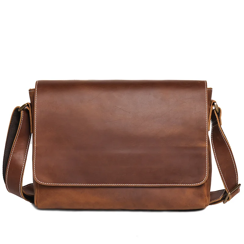 

Retro Casual Leather Messenger Bag Luxury Portable Men Briefcase Bag Genuine Leather Men Office Briefcase leather crossbody bag