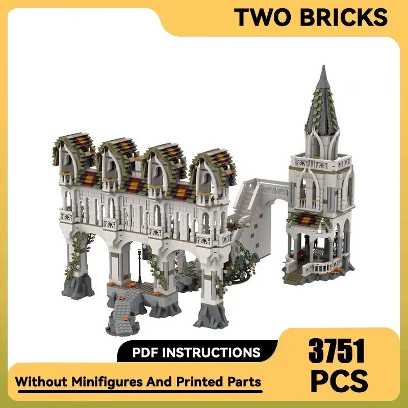 Bloques de construcción de modelo de película de anillos mágicos, Moc, Rivendell, puertas, tecnología, bloques modulares, regalos, juguetes de Navidad, conjuntos de bricolaje, montaje