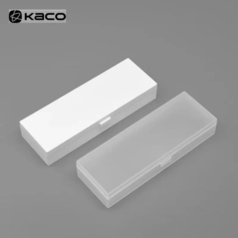 KACO ECHO piórnik matowy przezroczysty PP pudełko do przechowywania biały/czarny cukierkowy kolor wielofunkcyjny organizer na artykuły papiernicze dla dzieci