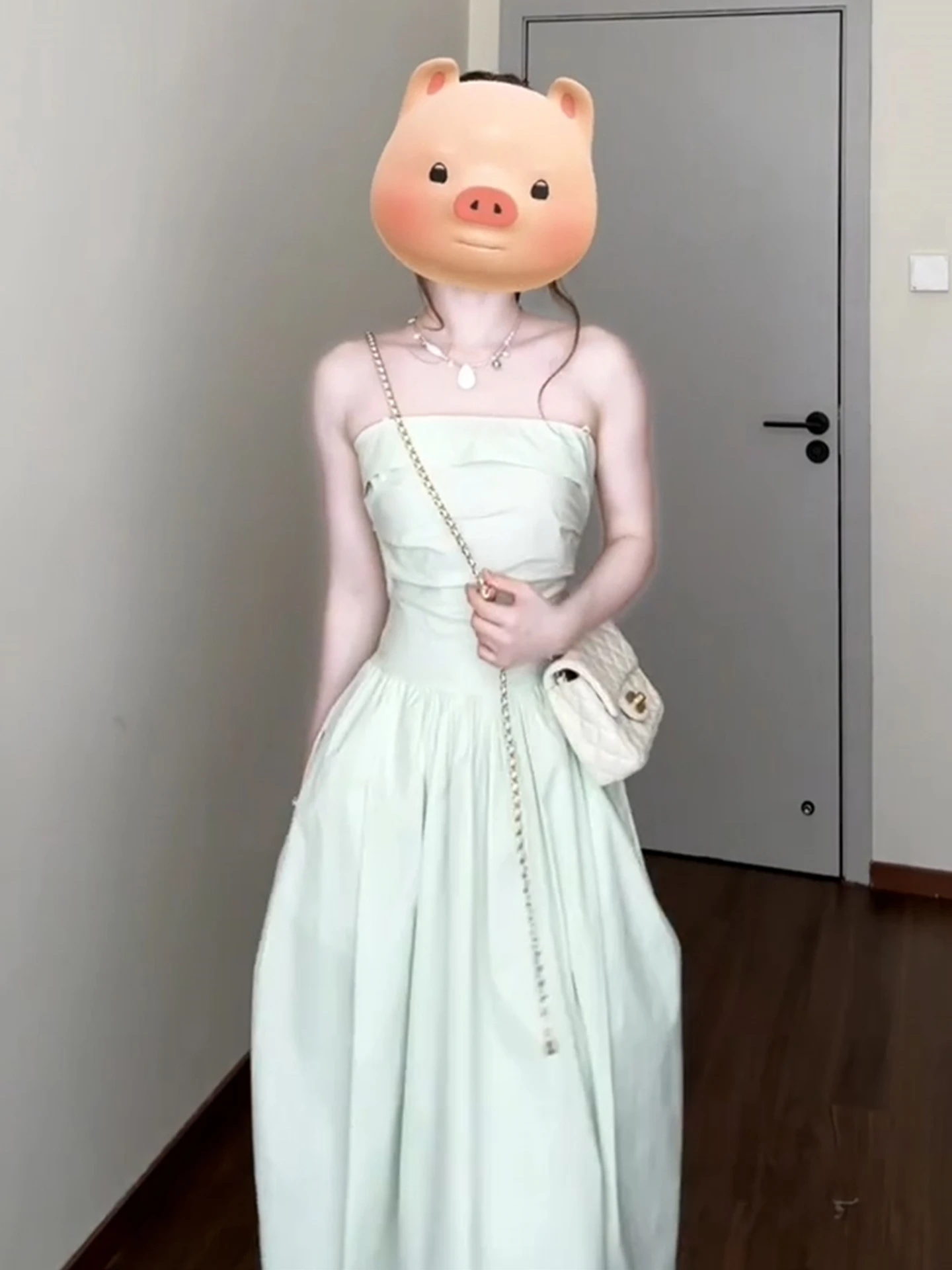 เดรสยาวทรงเอ ผูกเอว ผู้หญิง สวย ทันสมัย สไตล์ญี่ปุ่น หวาน น่ารัก รุ่นใหม่ ขายดี สำหรับฤดูร้อน