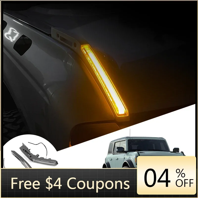 

High-quality Non-destructive Installation Hood Trail Sight Lights Car Hood Handle With Lights For Ford Bronco