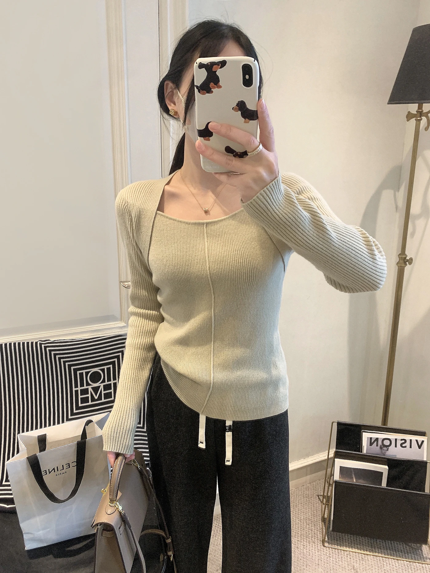 

Women's Wool Knitted Sweater Base Layer Autumn Winter New Sle Design French Sle round Ne Soft Breathable Long Sve Sl...