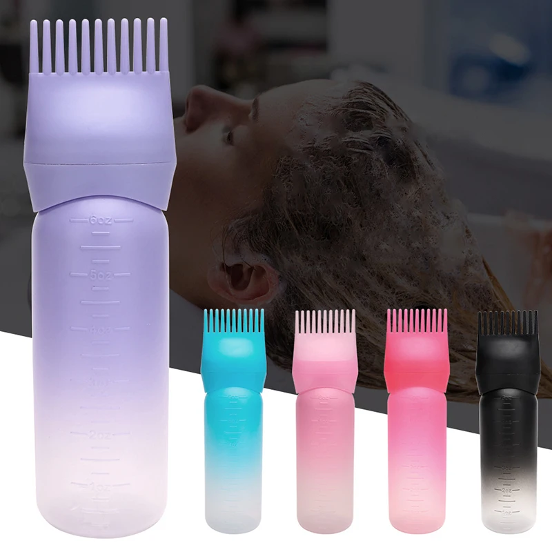 120ML Hair Dye Applicator Brush Bottles Dyeing Shampoo Bottle Oil Comb Hair Dye Bottle Applicator Hair Coloring Styling Tool