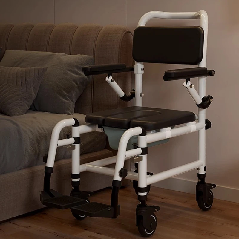 

Wheels Medical Bathroom Chair Elderly Toilet Portable Shower Space Saving Stool Nordic Disabled Cabeceros Postmodern Furniture