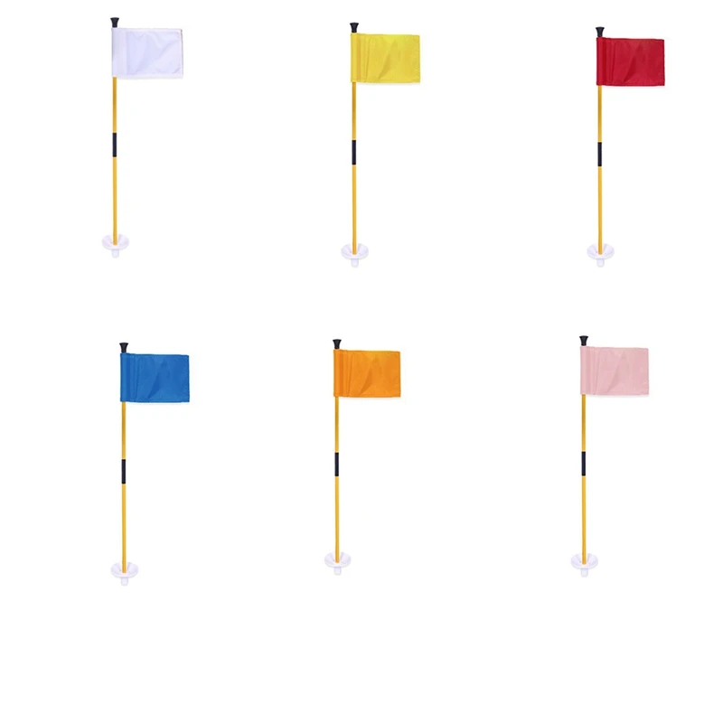 

6A-Golf Green Flag, Two-Section Detachable Flagpole, Easy To Carry Green Target Flag Hole Cup