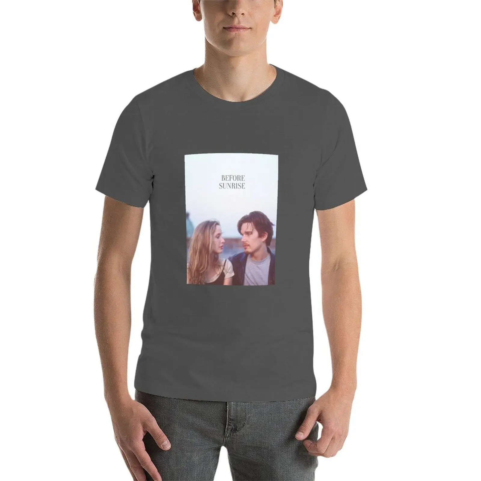 قبل شروق الشمس ملصق تي شيرت رجل تي شيرت القطن الثقيل مضحك تي شيرت الظلام الفكاهة رجالي جرافيك تي شيرت تي شيرت #4