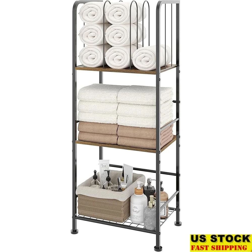 

Отдельно стоящая 3-уровневая вешалка для полотенец Съемные перегородки Металлический держатель Органайзер для хранения в ванной комнате и бассейне Компактные предметы первой необходимости