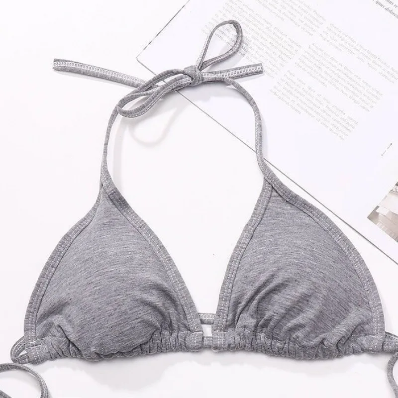 

Halter Bralette Top - Sexy Wire-Free Bikini Style, Summer Lingerie & Beachwear (bikinis de mujer / купальник)