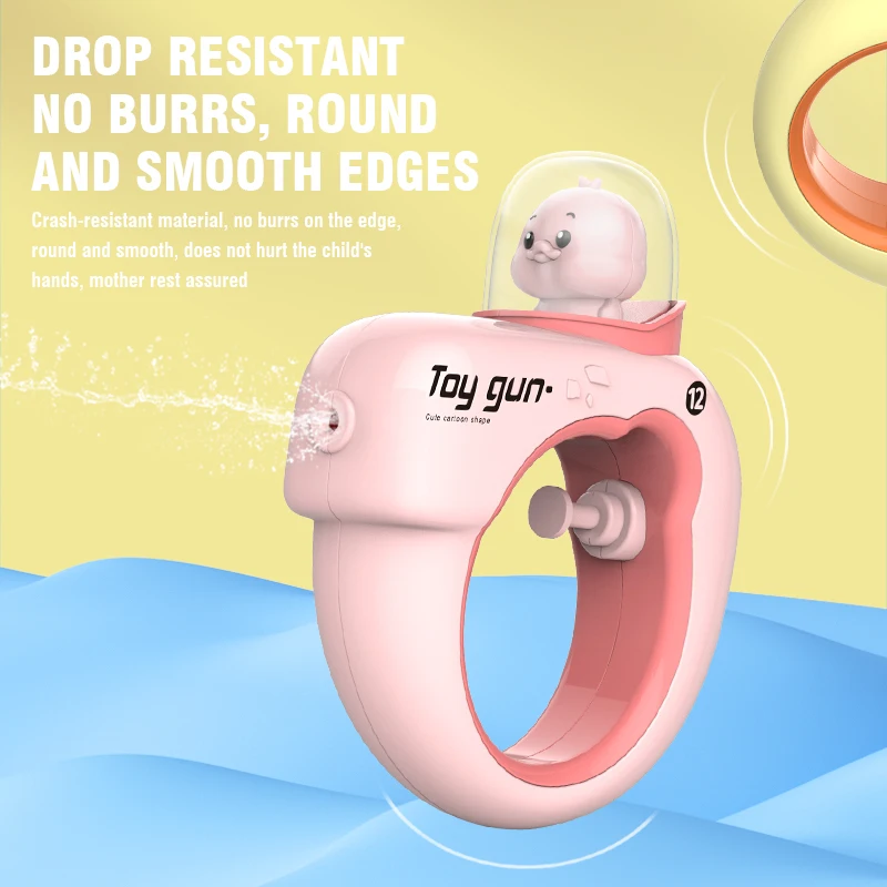 Mini Cartoon Press Water Gun Sprinkler Spray Toy Guns Animal Duck Dinosaur Outdoor Swimming Water Battle Gun Zabawka do kąpieli dla dzieci