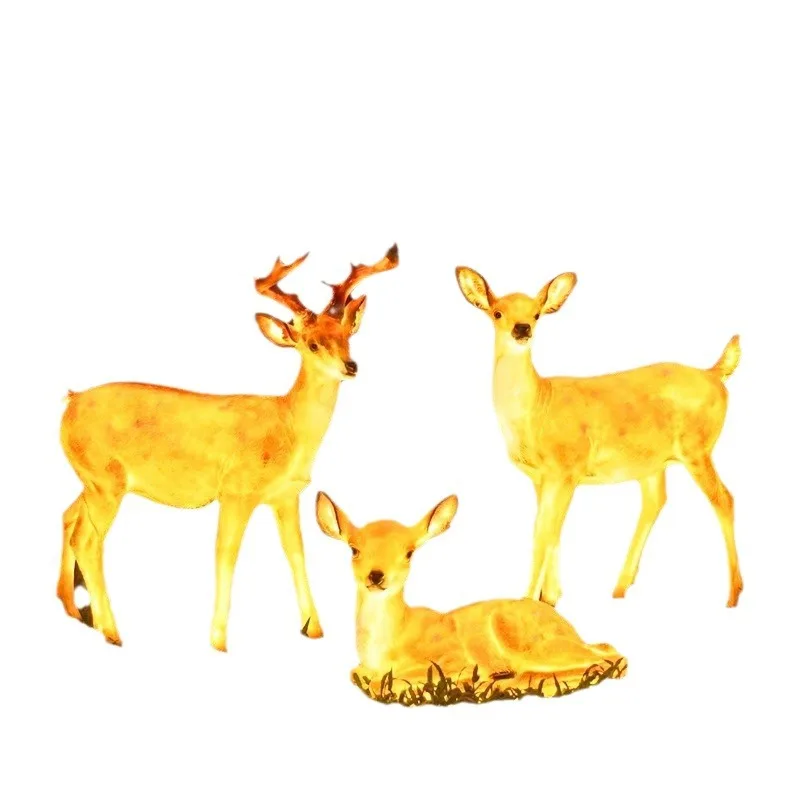 

LED travel light large outdoor fiberglass luminous Wulu outdoor simulation animal light