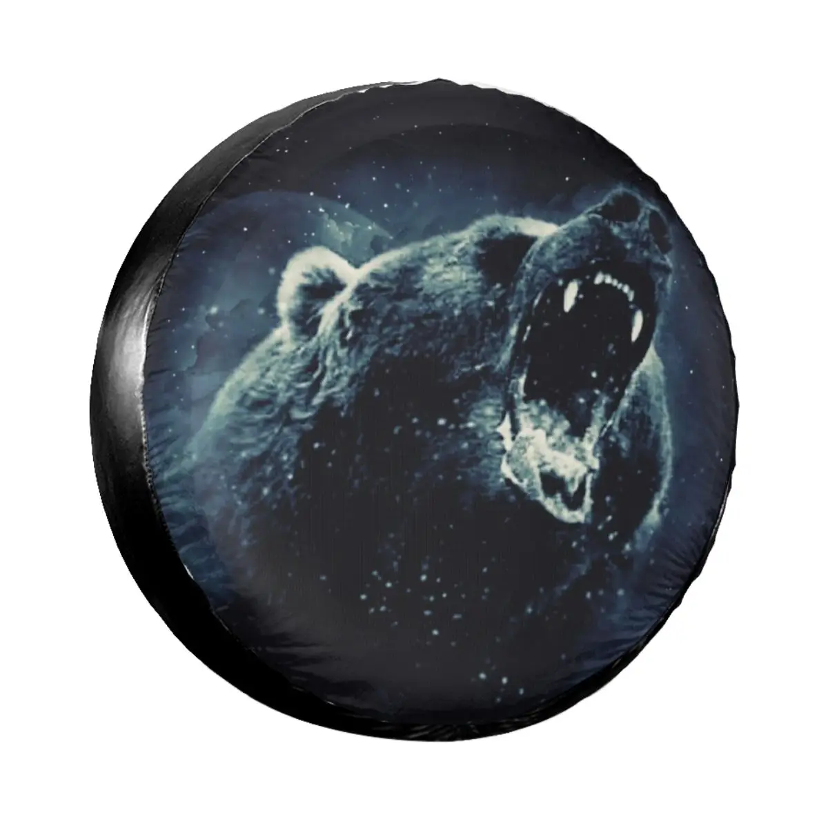 Night Bear Spare Tire Cover Case Bag Pouch Waterproof Dust-Proof Animal Wheel Covers for Jeep Hummer 14