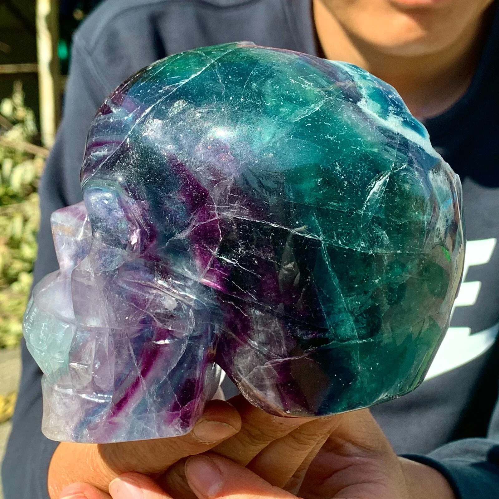 أحجار فلوريت ملونة طبيعية، منحوتة يدويًا، أحجار كريمة طاقة، مع خصائص شفاء تشي، مناسبة للديكور المنزلي، ديم