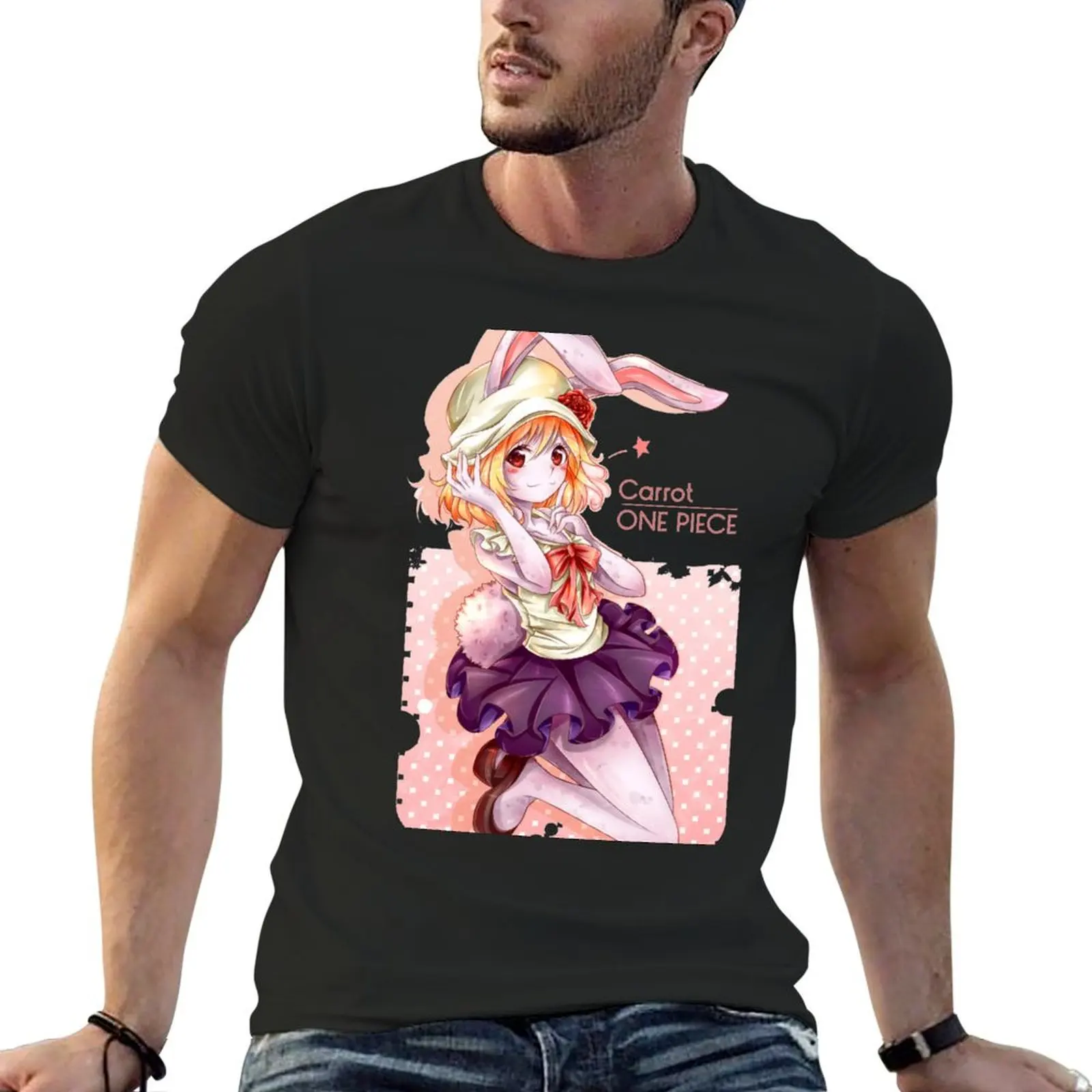 Kawaii Carrot T-Shirt customs plain anime figures blanks mens graphic t-shirts hip hop