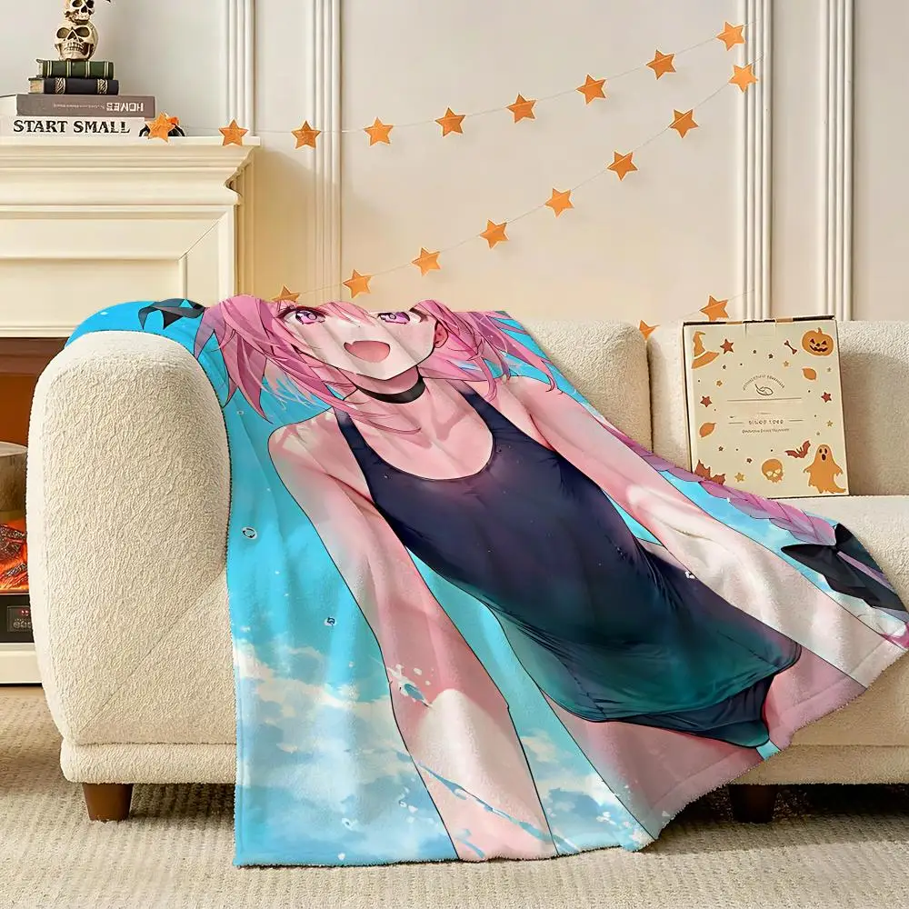 Fate Astolfo Throw 240g Flannel Blanket Lightweight Soft Skin-friendly Summer Thin Throw Blanket