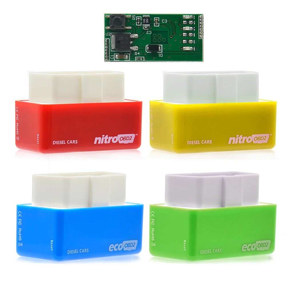 15% Fuel Save NITRO ECO OBD2 Chip Tuning Box Plug & Drive Performance For Diesel Benzine Gasoline More Power Torque