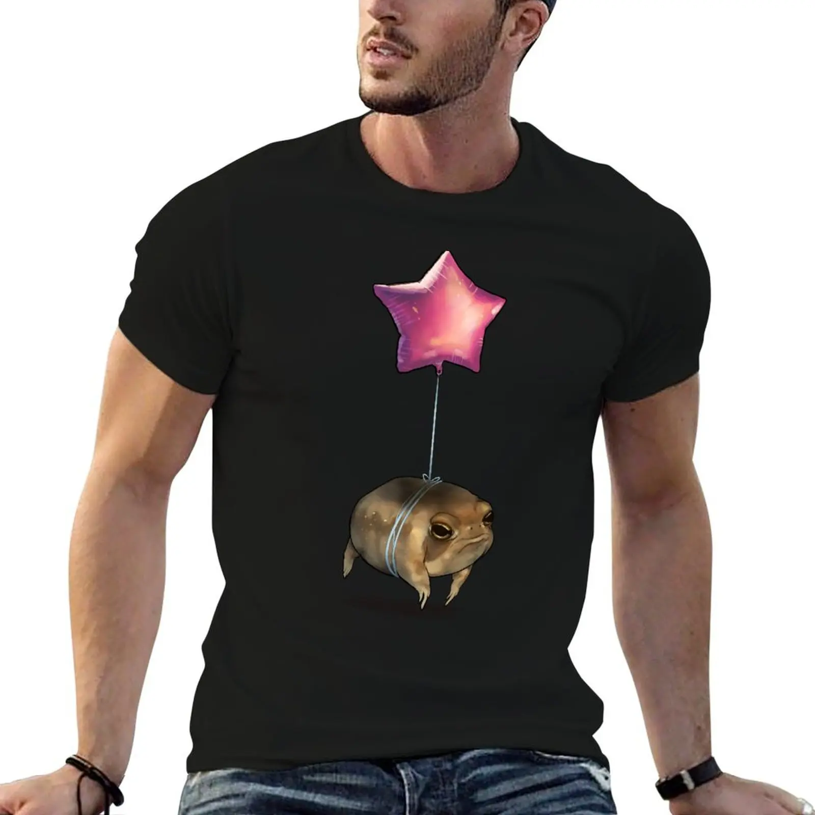 Floating Potato Frog T-Shirt Casual Breathable Short Sleeve Top