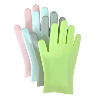 Luvas de silicone de grau comestível, material leve para cuidados com a pele, para limpeza e ajudante higiênico doméstico
