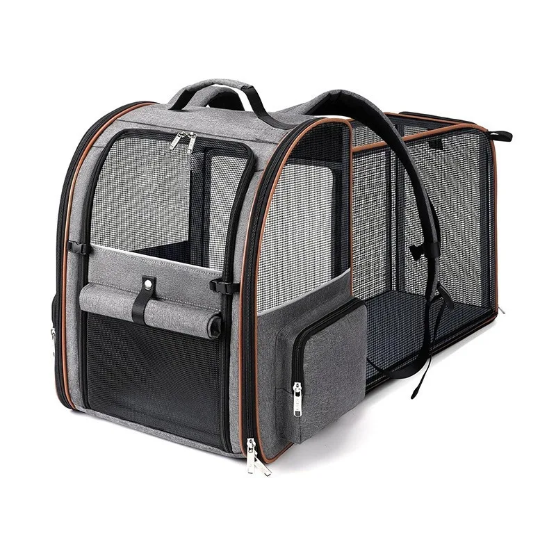 

Double-shoulder Expandable Polyester Zipper Pet Backpack Portable Large-capacity Breathable Outdoor Travel Cat Dog Carriers