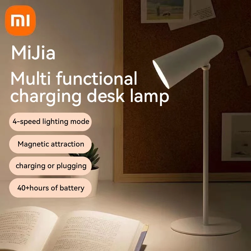 Xiaomi Mijia Multifunction Desk Lamp Type-c Rechargeable 3 In 1 Portable Reading Table Rendering Light Clip Lamp Flashlight