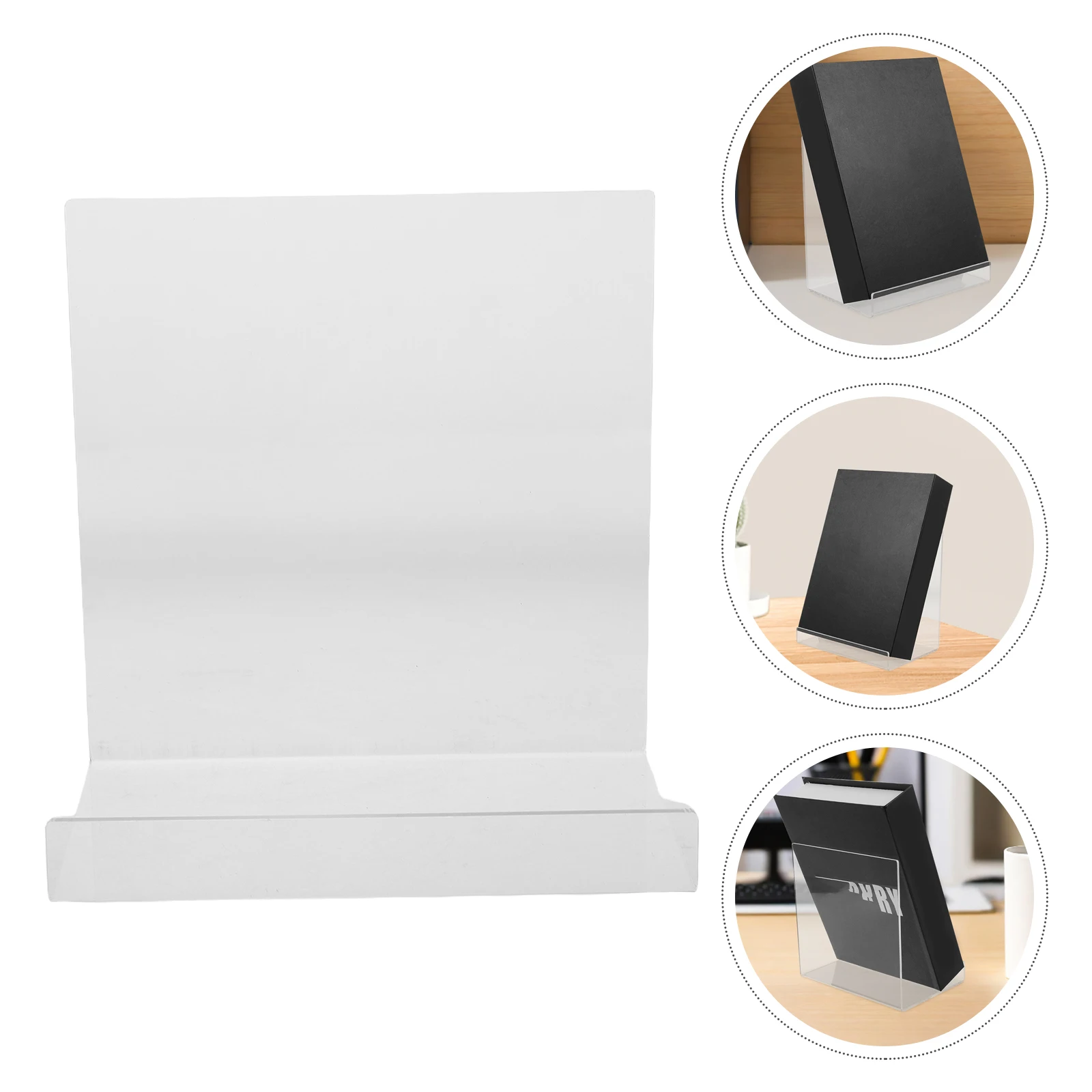 

Acrylic Clear Puzzle Stand Holder L Shaped Baffle For Puzzle Box Lid Support Transparent Book Reading Stand Recipe Sheet