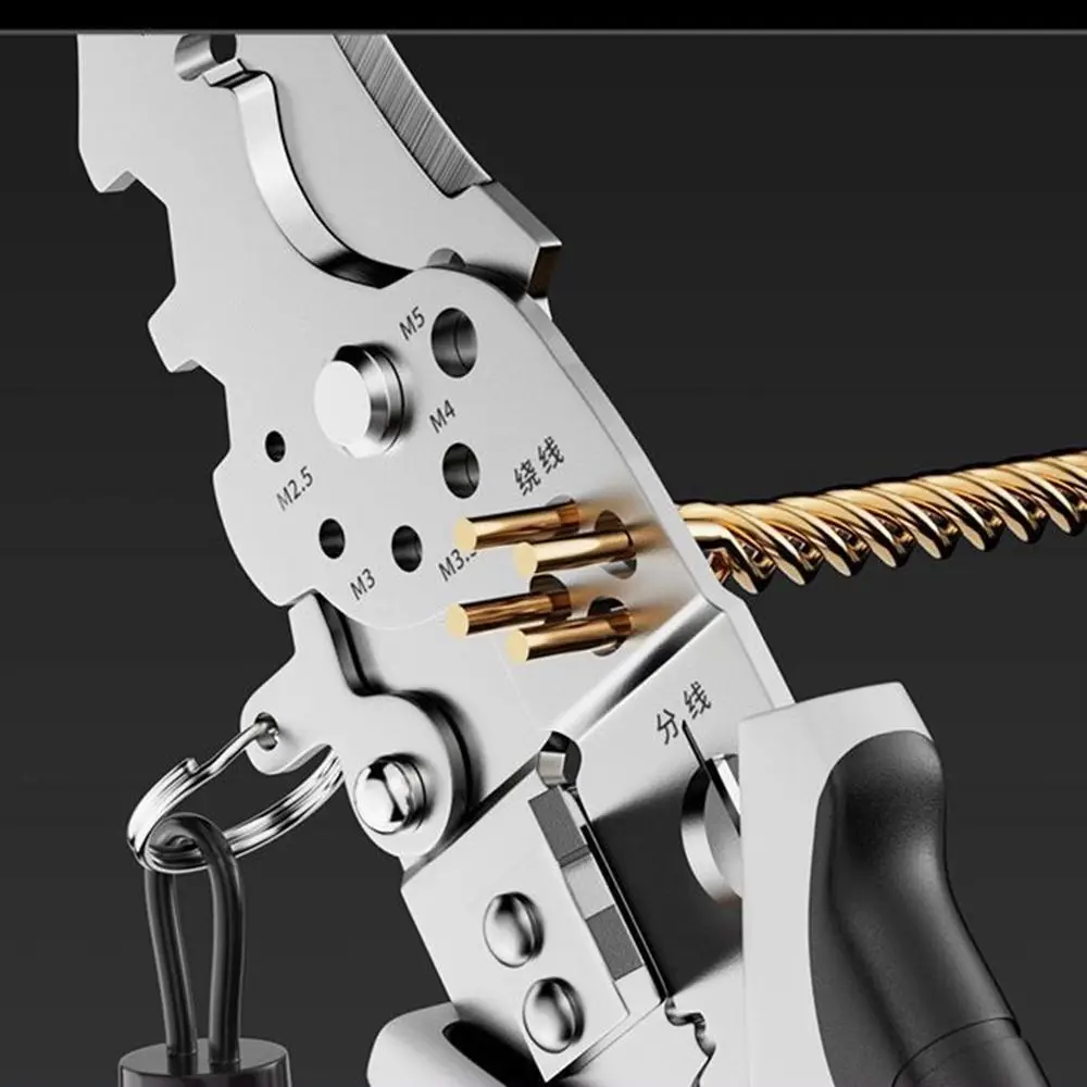 With Elbow Wire Stripper Pliers Wire Cutter Cut Line Automatic Wire Stripper Cable Wire Non-Slip Electrical Pliers Crimping Tool