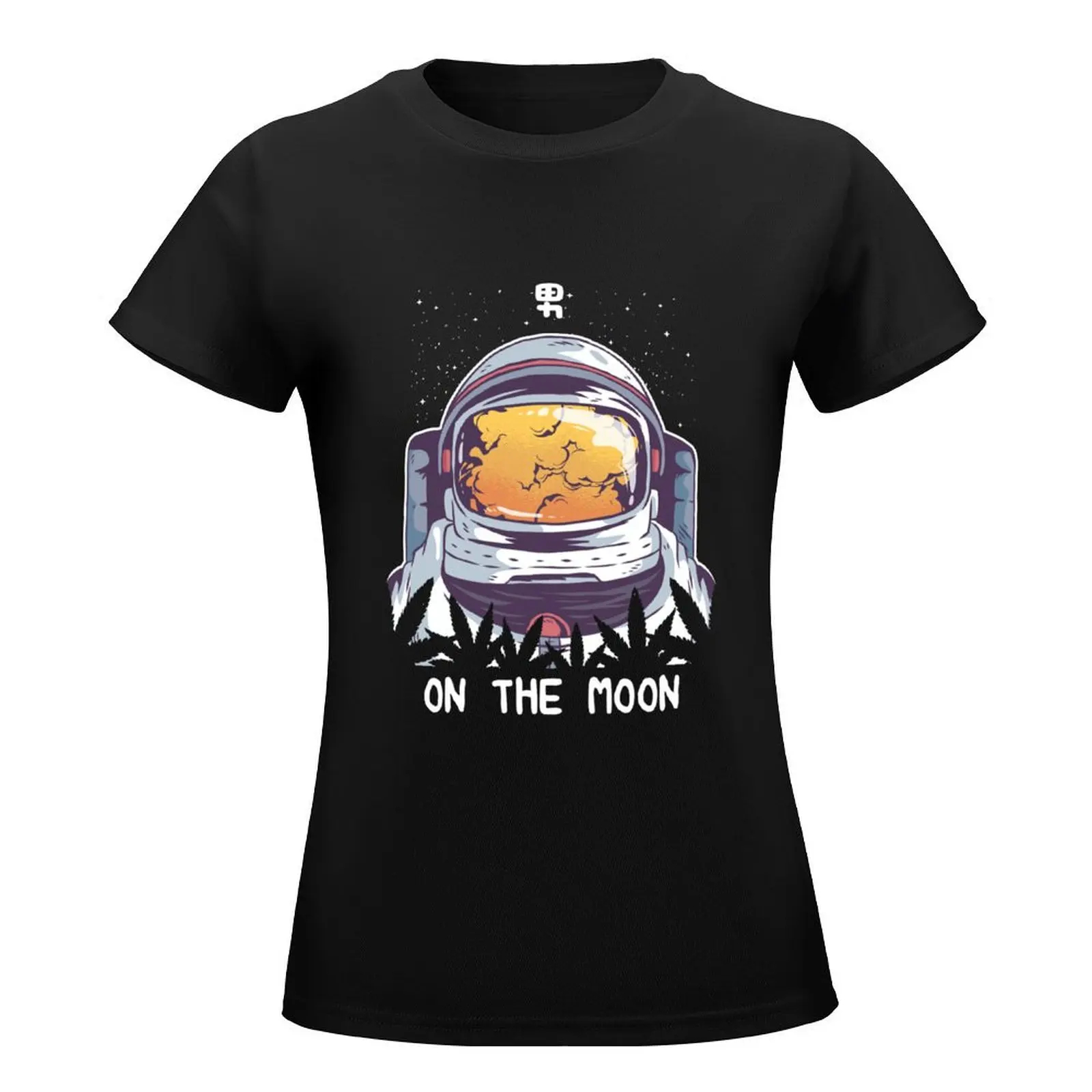 Man On The Moon Artwork T-Shirt shirts graphic tees korean fashion summer tops summer clothes Women clothes